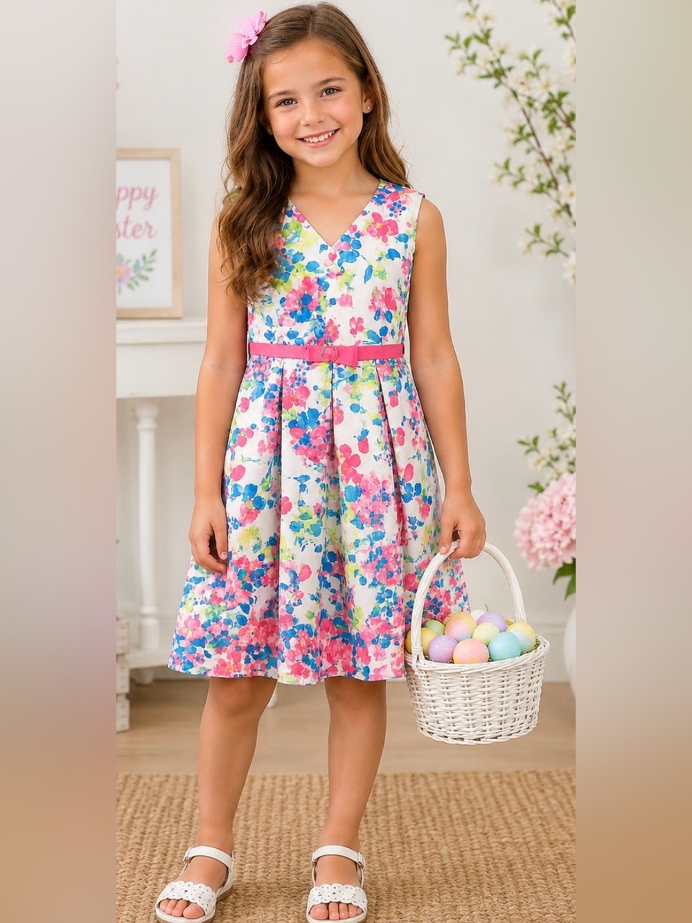 NWT Girls Easter Party Floral Dress size 8